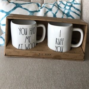 Rae Dunn I Ruff You set of 2 mugs